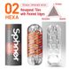 Мастурбатор Tenga Spinner 02 Hexa с упругой стимулирующей спиралью внутри, стандартная спираль