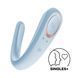 Вибратор для пар Satisfyer Double Classic Light Blue с одним моторчиком
