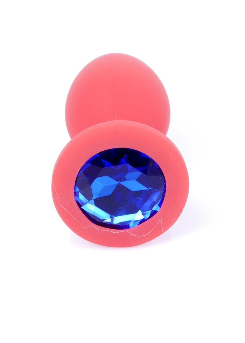 Анальная пробка Jewellery Silicone Red Plug S Blue