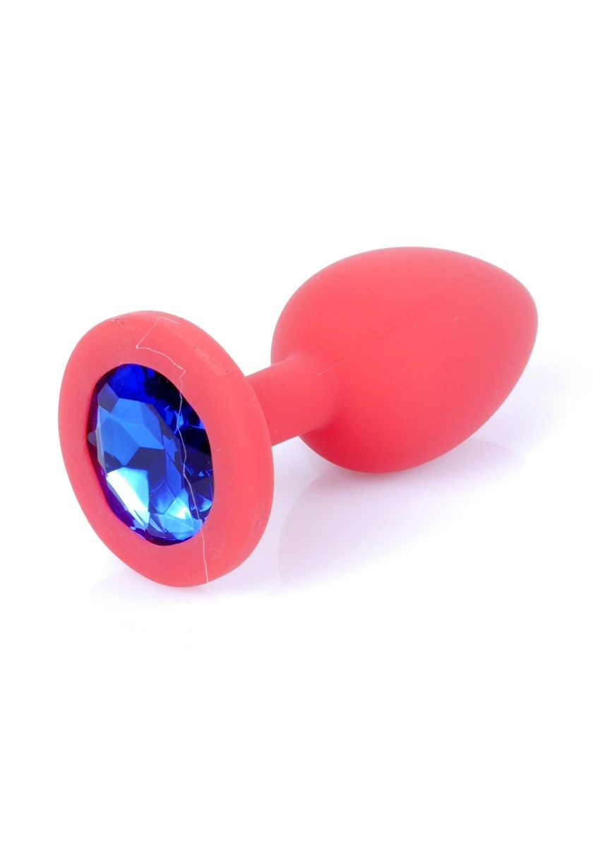 Анальная пробка Jewellery Silicone Red Plug S Blue