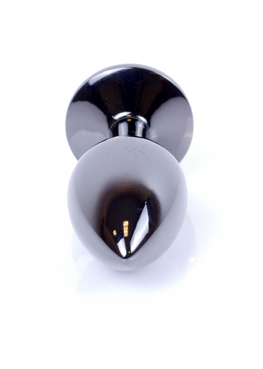 Анальная пробка Jewellery Dark Silver Plug Black, d 2,7 см.
