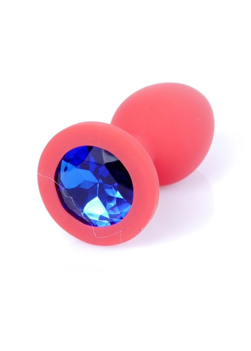 Анальная пробка Jewellery Silicone Red Plug S Blue