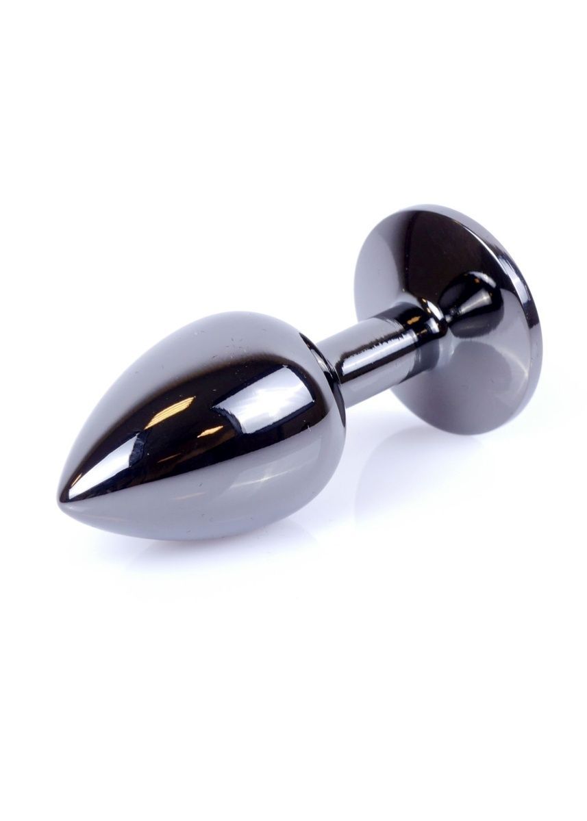 Анальная пробка Jewellery Dark Silver Plug Black, d 2,7 см.