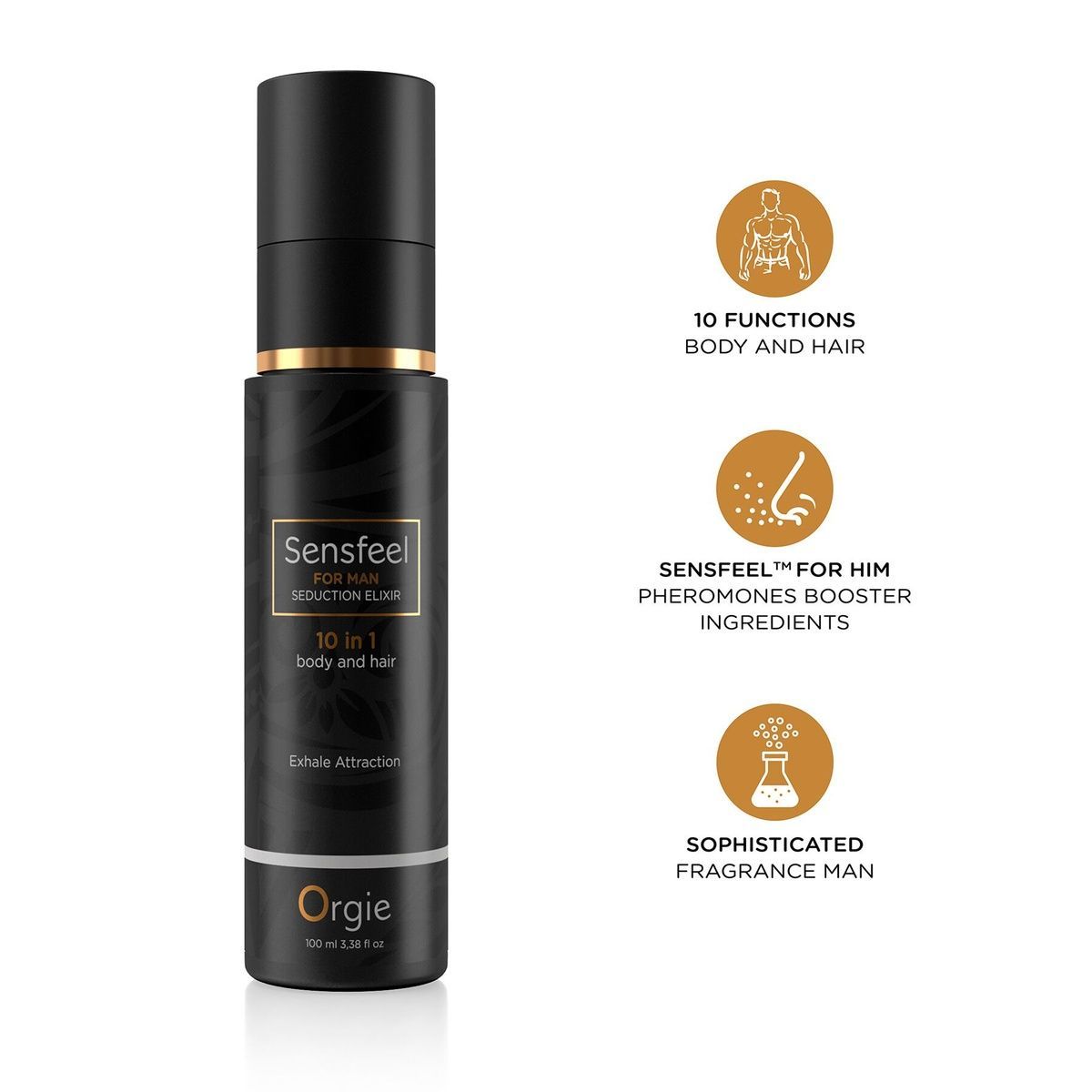 Лосьйон з феромонами для тіла та волосся Orgie &ndash; Sensfeel Seduction Elixir 10 in 1 for Man (100 мл)