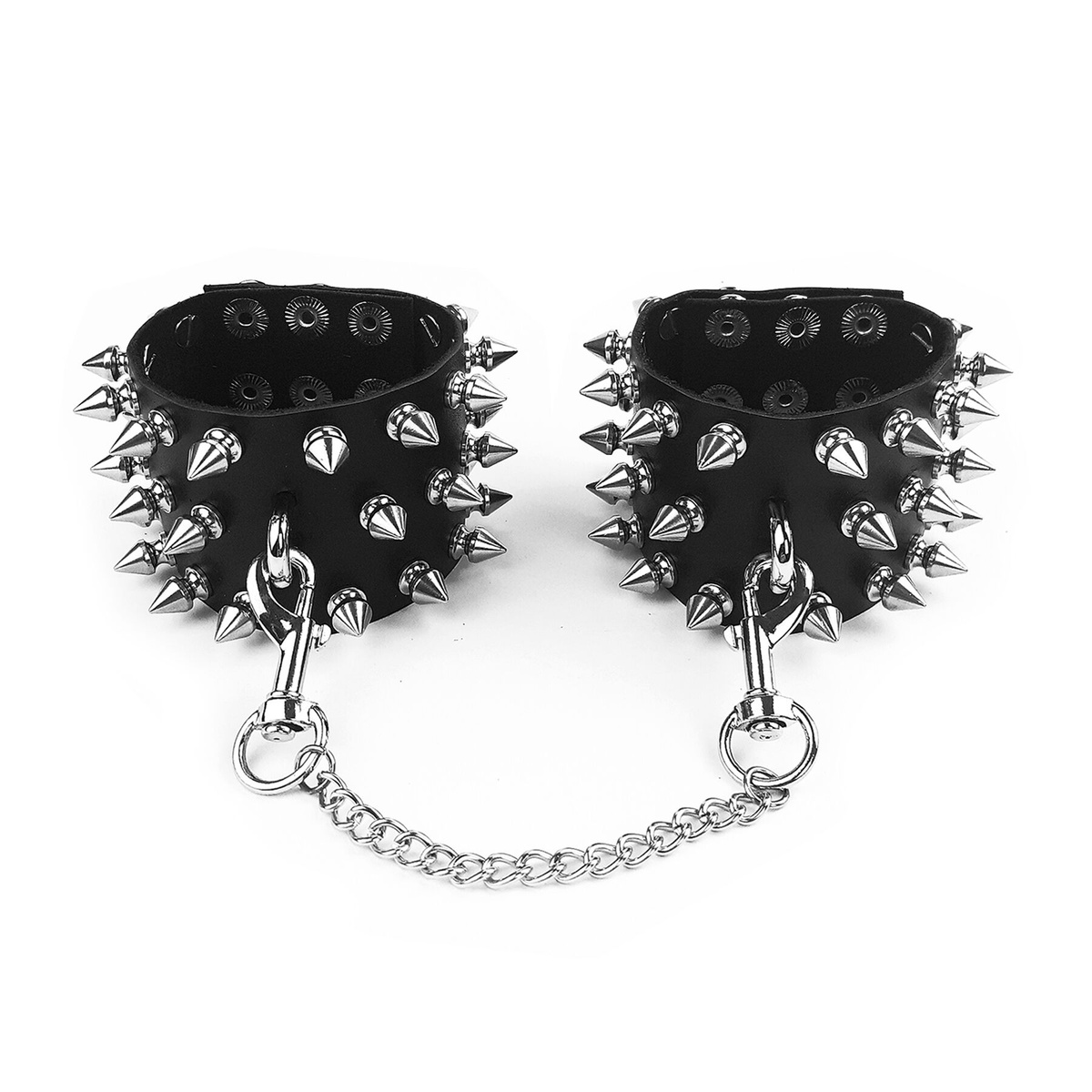 Наручники з шипами Art of Sex - Rose Spiked Leather Handcuffs, натуральна шкіра