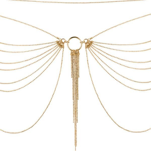 Цепочка на трусики или лиф Bijoux Indiscrets MAGNIFIQUE Waist Chain - Gold, украшение на тело