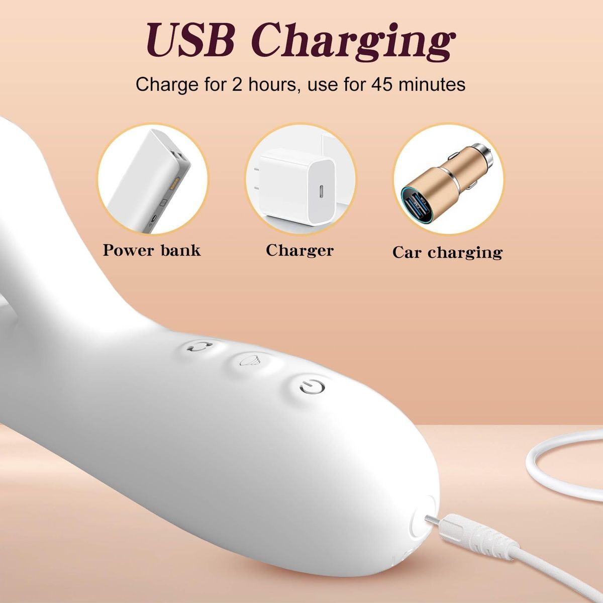 Вибратор Silicone Vibrator 3 rotation, 7 licking functions