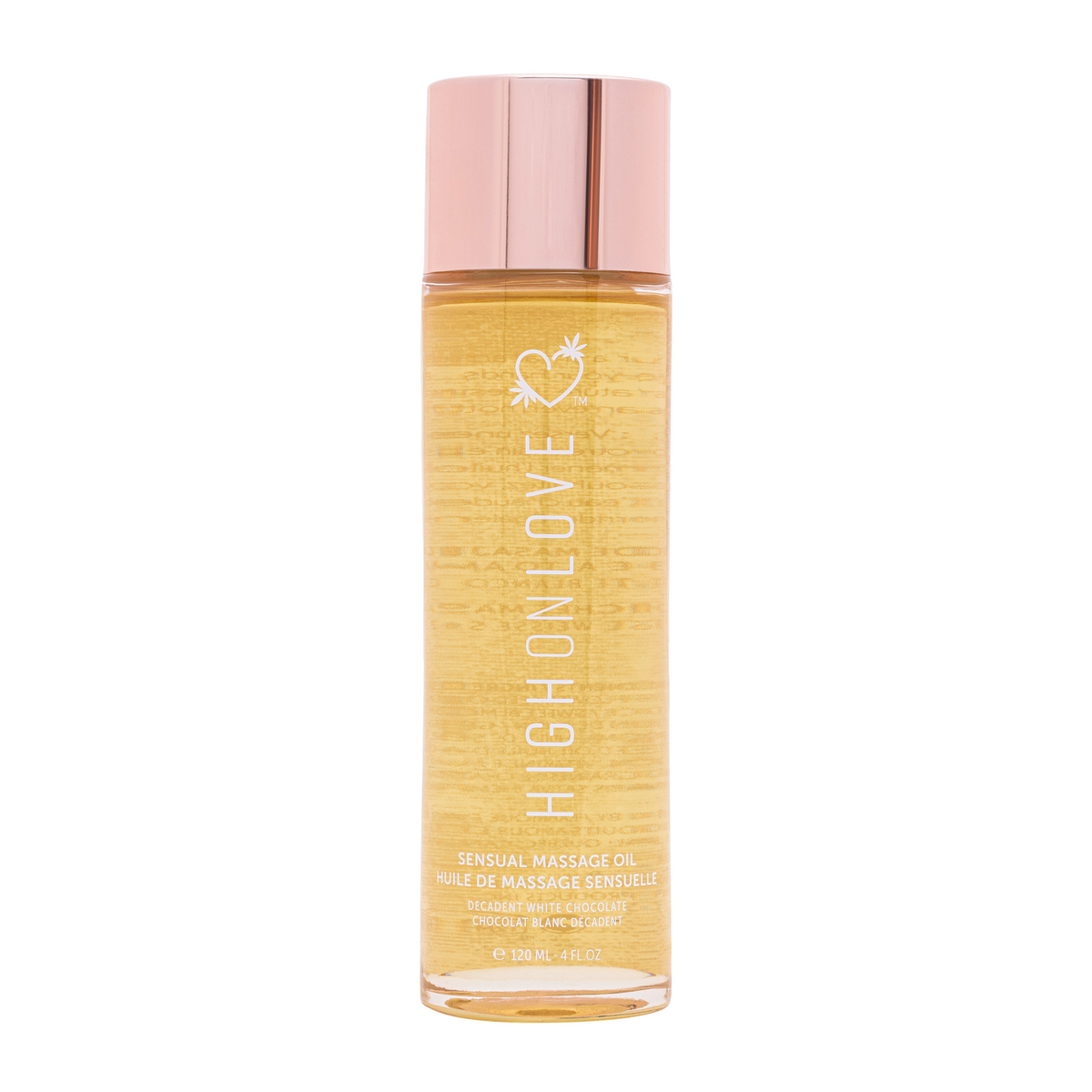 Масажна олія з ароматом білого шоколаду Sensual Massage Oil Decadent White Chocolate, 120 мл, HighOnLove