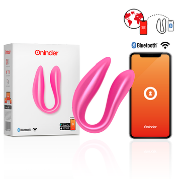 Смарт вибратор для пар DOUBLE PLEASURE, розовый Oninder
