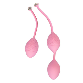 Розкішні вагінальні кульки PILLOW TALK - Frisky Pink з кристалом, діаметр 3,2 см, вага 49-75гр
