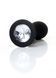Анальная пробка Jewellery Silicone Black Plug M Clear