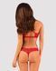 Комплект белья Obsessive Lacelove cupless 2-pcs set Red, открытый доступ, открытая грудь, XS/S