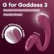 Вагинально-клиторальный вибратор Satisfyer G for Goddess 3 Wine Red для двойной стимуляции, гибкий