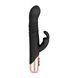 Вибратор-кролик Rosy Gold с имитацией фрикций - Rabbit Vibrator with thrusting function - Black