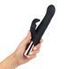 Вибратор-кролик Rosy Gold с имитацией фрикций - Rabbit Vibrator with thrusting function - Black