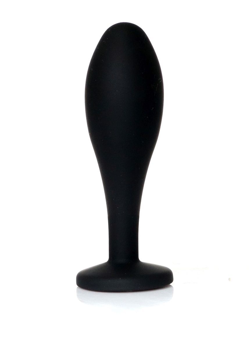 Анальная пробка Jewellery Silicone Black Plug M Clear