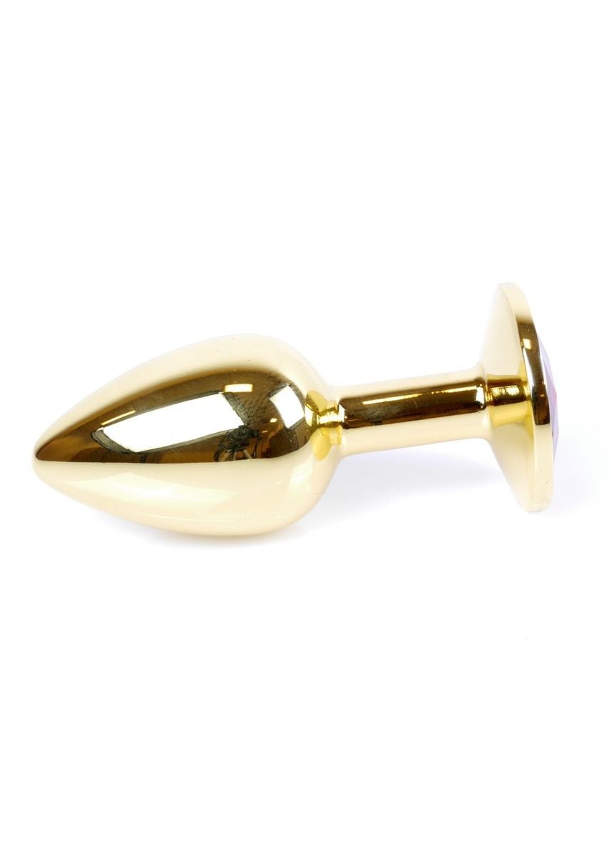 Анальная пробка Jewellery Gold Plug Red, 2,7 см