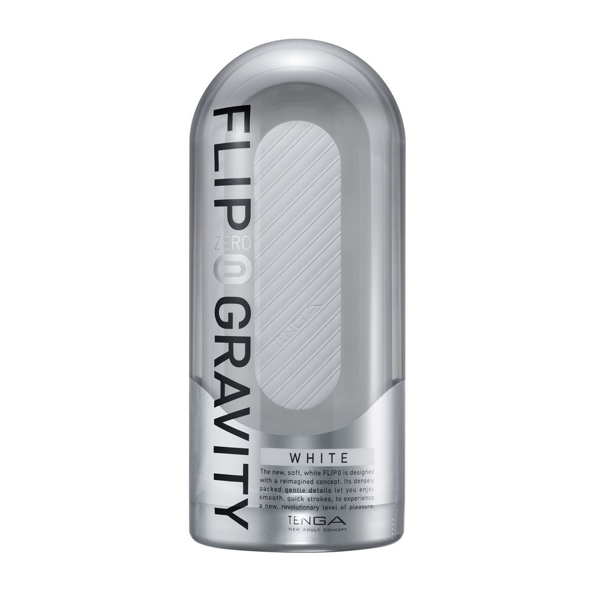 Мастурбатор Tenga Flip Zero Gravity White, змінна інтенсивність стимуляції, розкладний