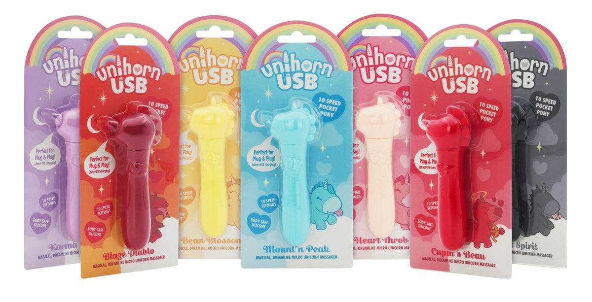 Вібратор-єдиноріжка Unihorn USB Bullet &ndash; Blaze Diablo віброкуля, USB-зарядка, 10 режимів