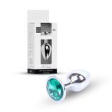 Анальна пробка Jewellery Silver Plug Green, 2,7 см