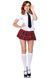 Эротический костюм школьницы Leg Avenue Private School Sweetie, рубашка, юбка, галстук, оправа, S