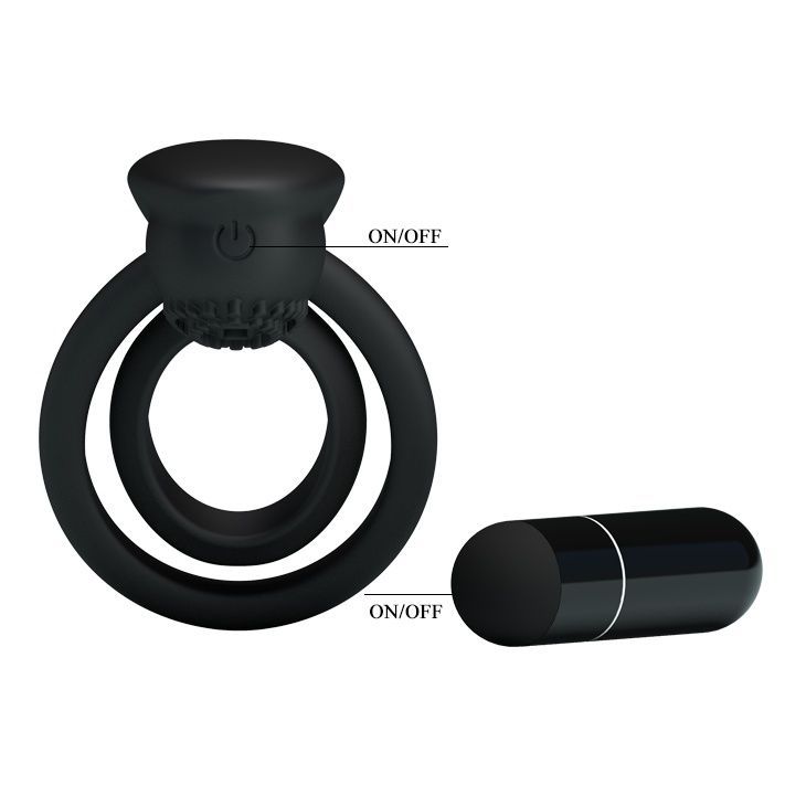 Эрекционное кольцо Pretty Love Esther Penis Ring Black