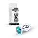 Анальная пробка Jewellery Silver Plug Green, 2,7 см