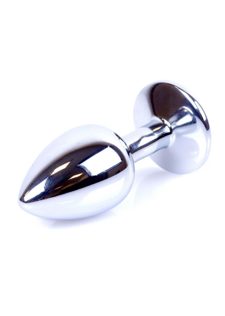 Анальная пробка Jewellery Silver Plug Green, 2,7 см