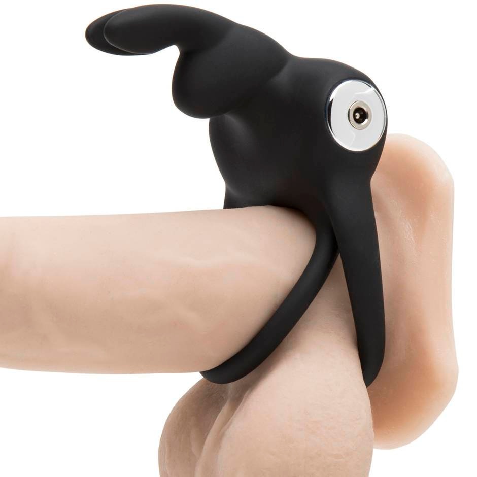 Двойное эрекционное кольцо с вибрацией Happy Rabbit Stimulating Rechargeable Rabbit Cock Ring