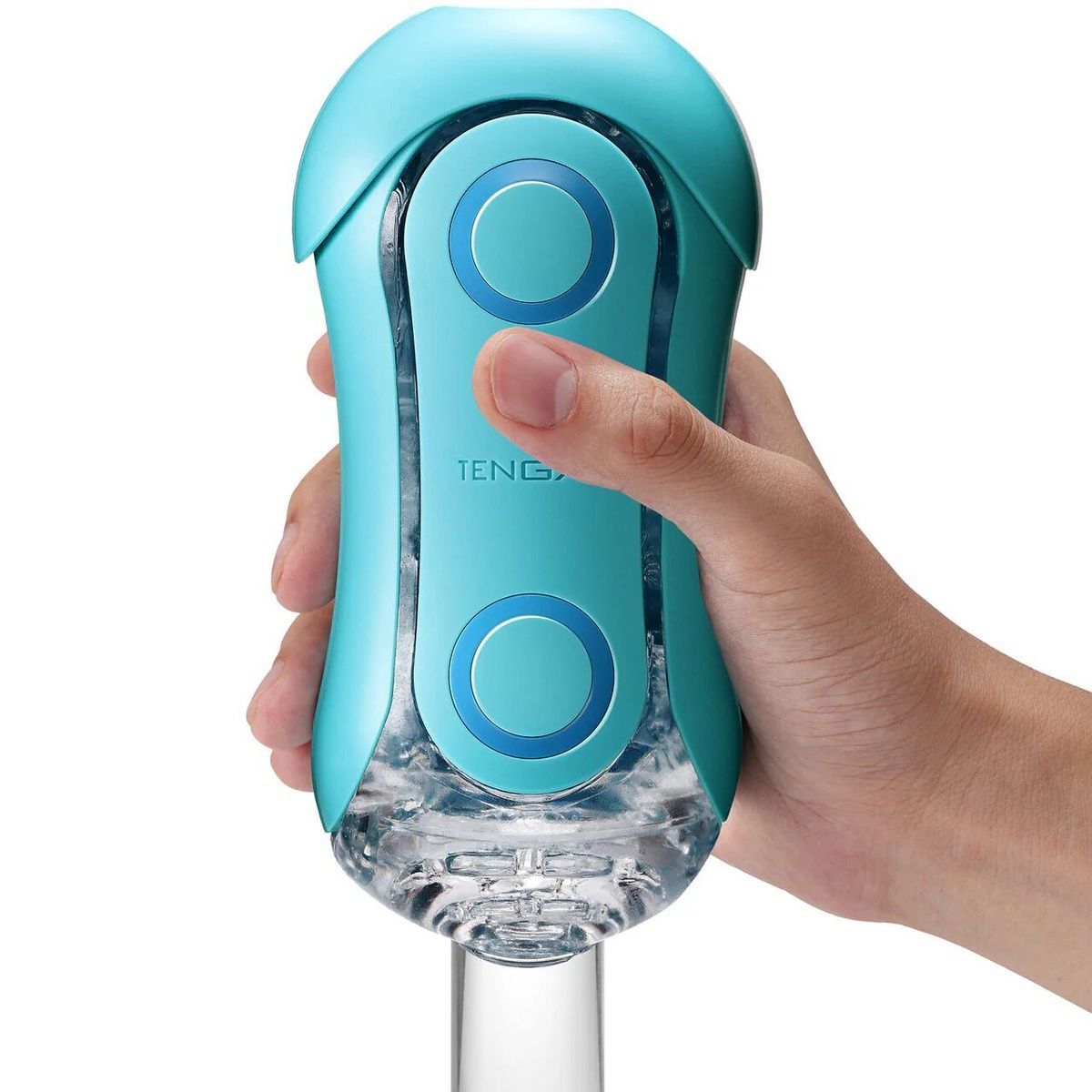 Мастурбатор Tenga Flip Orb &mdash; Ocean Blue, с изменяемым сжатием, со стимулирующими шариками внутри