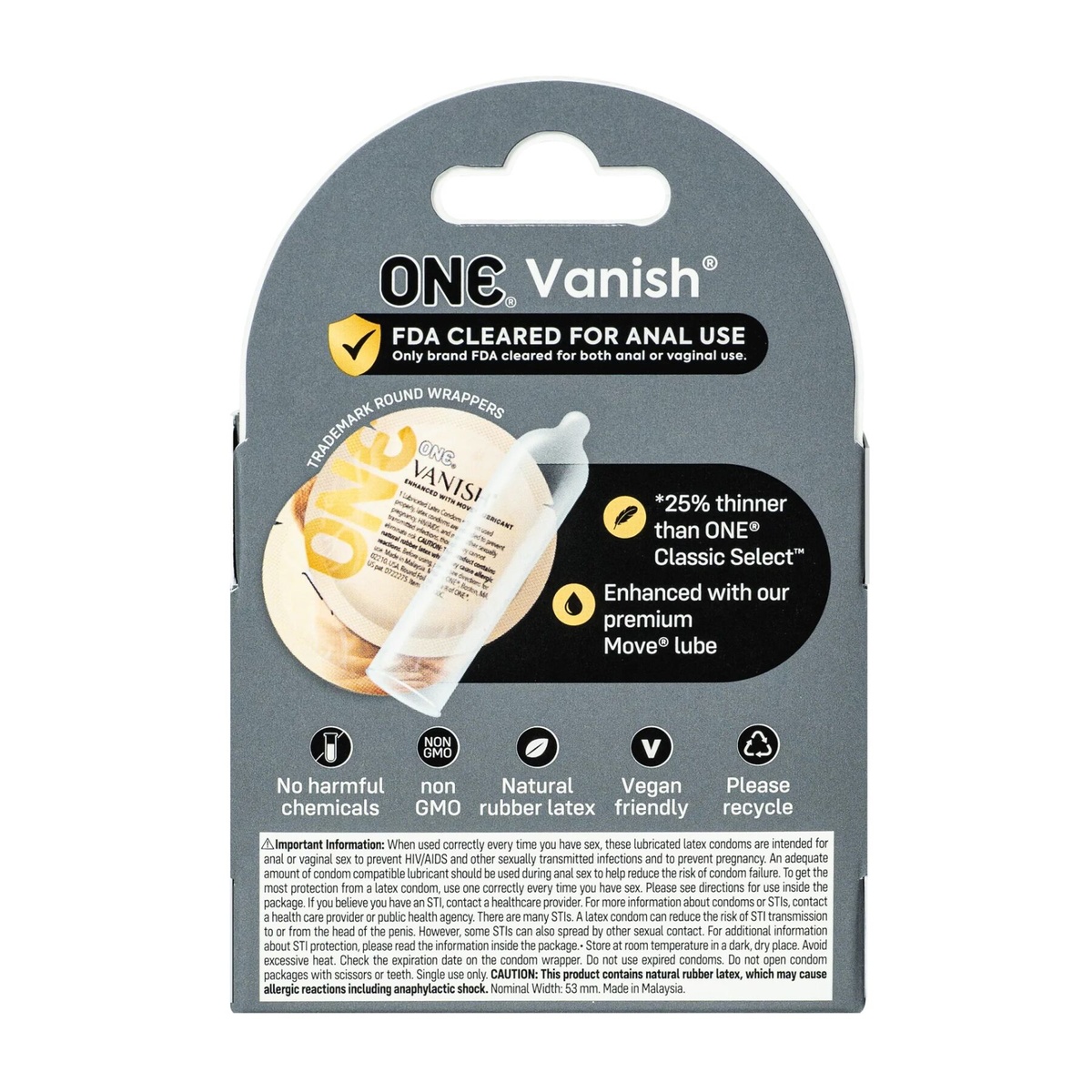 Презервативы супертонкие ONE Vanish Hyperthin 3 шт