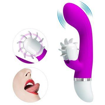 Вібратор-кролик з імітацією кунілінгусу Pretty Love Sheila Rolling Vibrator Purple
