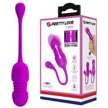 Віброяйце Pretty Love Callie Thrusting Vibrating Egg Purple, 75 г