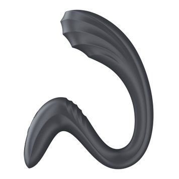 Вагинально-клиторальный вибратор Satisfyer G for Goddess 3 Dark Grey для двойной стимуляции, гибкий
