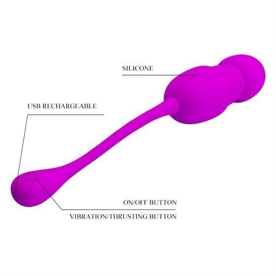 Виброяйцо Pretty Love Callie Thrusting Vibrating Egg Purple, 75 г