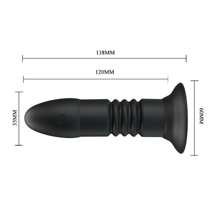 Анальна пробка Pretty Love Magic Jingers Anal Plug Black - 3,5 см