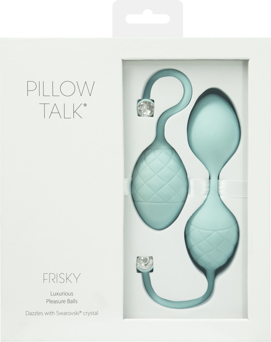 Вагинальные шарики PILLOW TALK - Frisky Teal, вес 49-75 гр