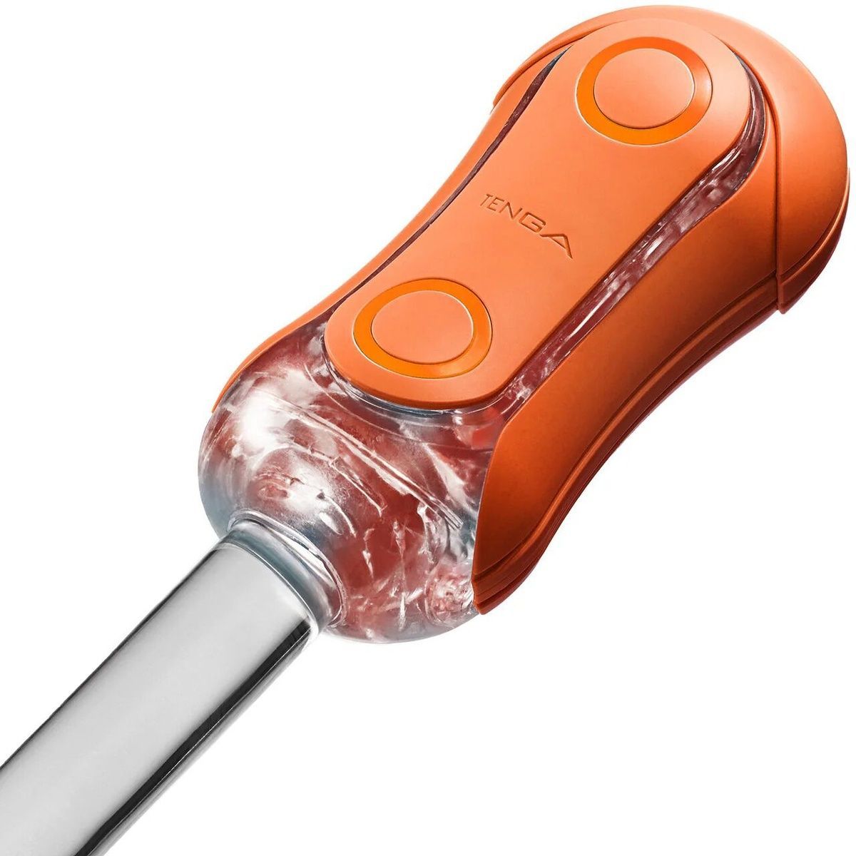 Мастурбатор Tenga Flip Orb &mdash; Sunset Orange, с изменяемым сжатием, со стимулирующими шариками внутри