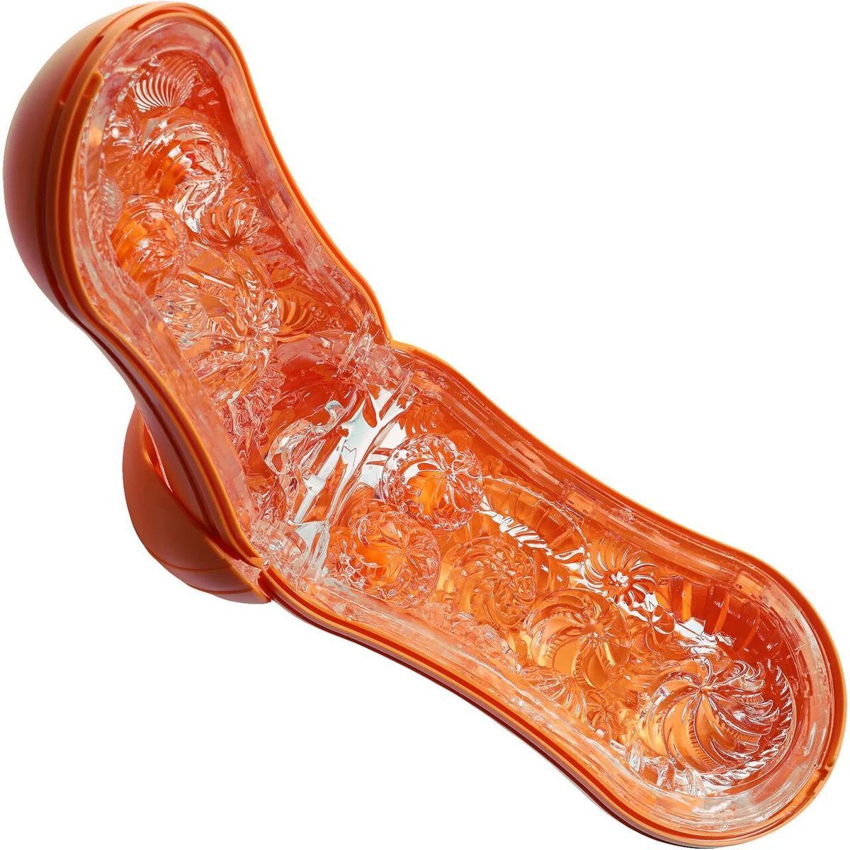 Мастурбатор Tenga Flip Orb &mdash; Sunset Orange, с изменяемым сжатием, со стимулирующими шариками внутри