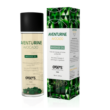 Масажна олія EXSENS Aventurine Avocado (антистрес з авантюрином) 100мл, натуральна