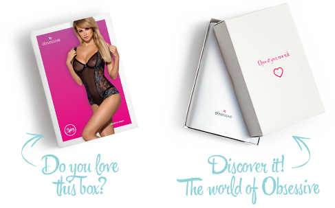Сетчатое боди на косточках Obsessive Amanta teddy, черное, с доступом, S/M