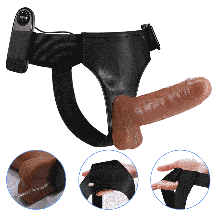 Страпон Ultra Vibrating Realdeal Penis Strap On 6.2"