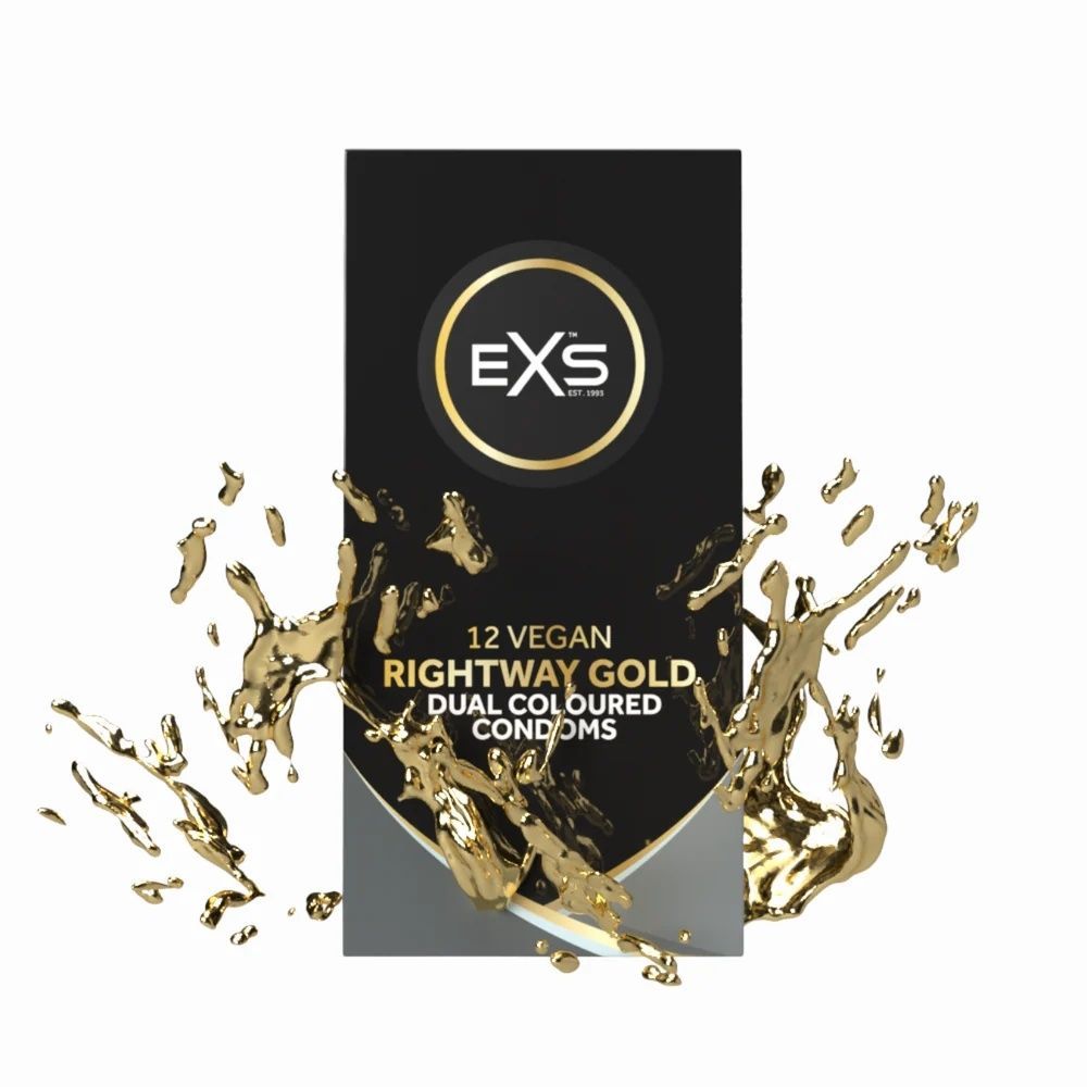 Презервативы EXS Rightway Gold Condoms, 12 шт