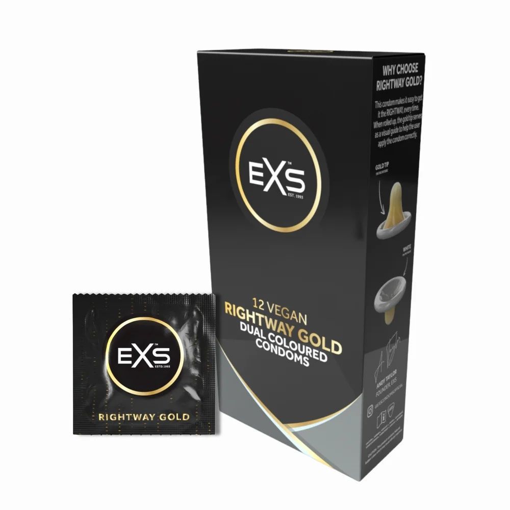Презервативы EXS Rightway Gold Condoms, 12 шт
