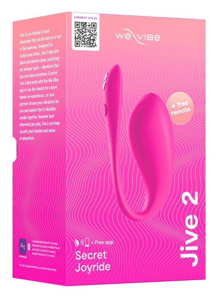 Смарт-виброяйцо We-Vibe Jive 2 Electric Pink, пульт ДУ, до 4 часов работы