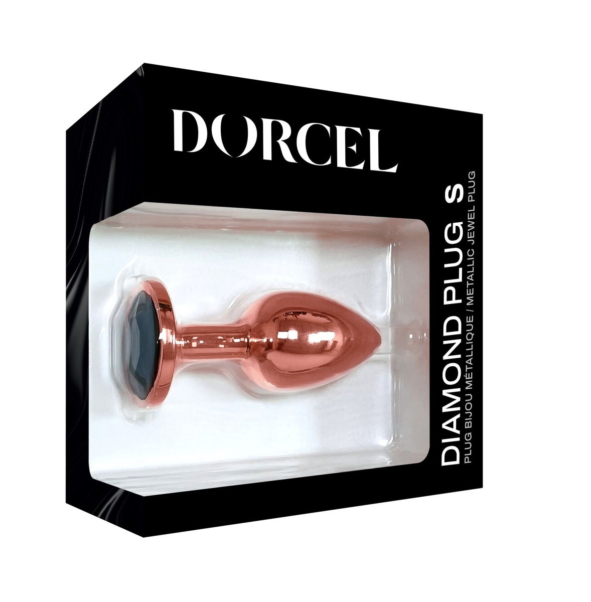 Металлическая анальная пробка с украшением в виде кристалла Dorcel - Diamond Plug Rose Gold S