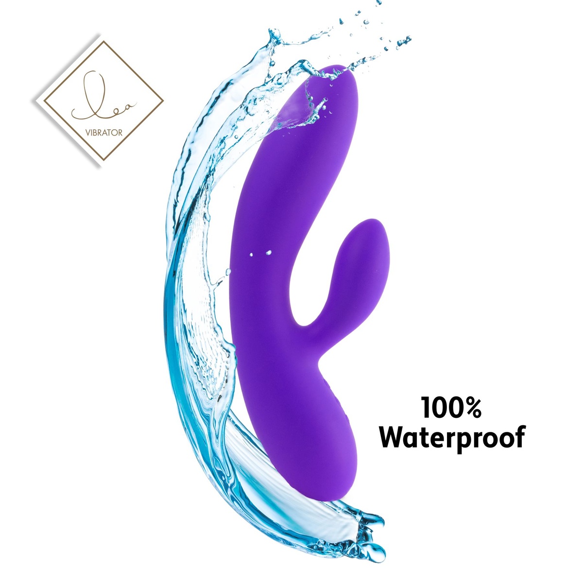 Гнучкий вібратор кролик з двома моторами FeelzToys Lea Rabbit Vibrator Medium Purple