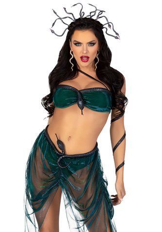 Еротичний костюм Медузи Горгони Leg Avenue Medusa Costume, топ, спідниця, нарукавники, прикраси, XS