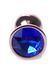 Анальная пробка Jewellery Red Gold Plug Dark Blue, 2,7 см