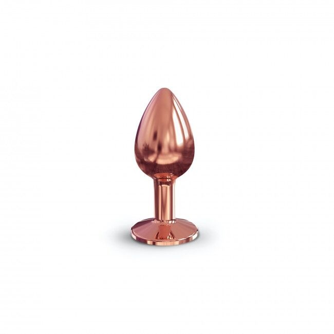 Металлическая анальная пробка с украшением в виде кристалла Dorcel - Diamond Plug Rose Gold S